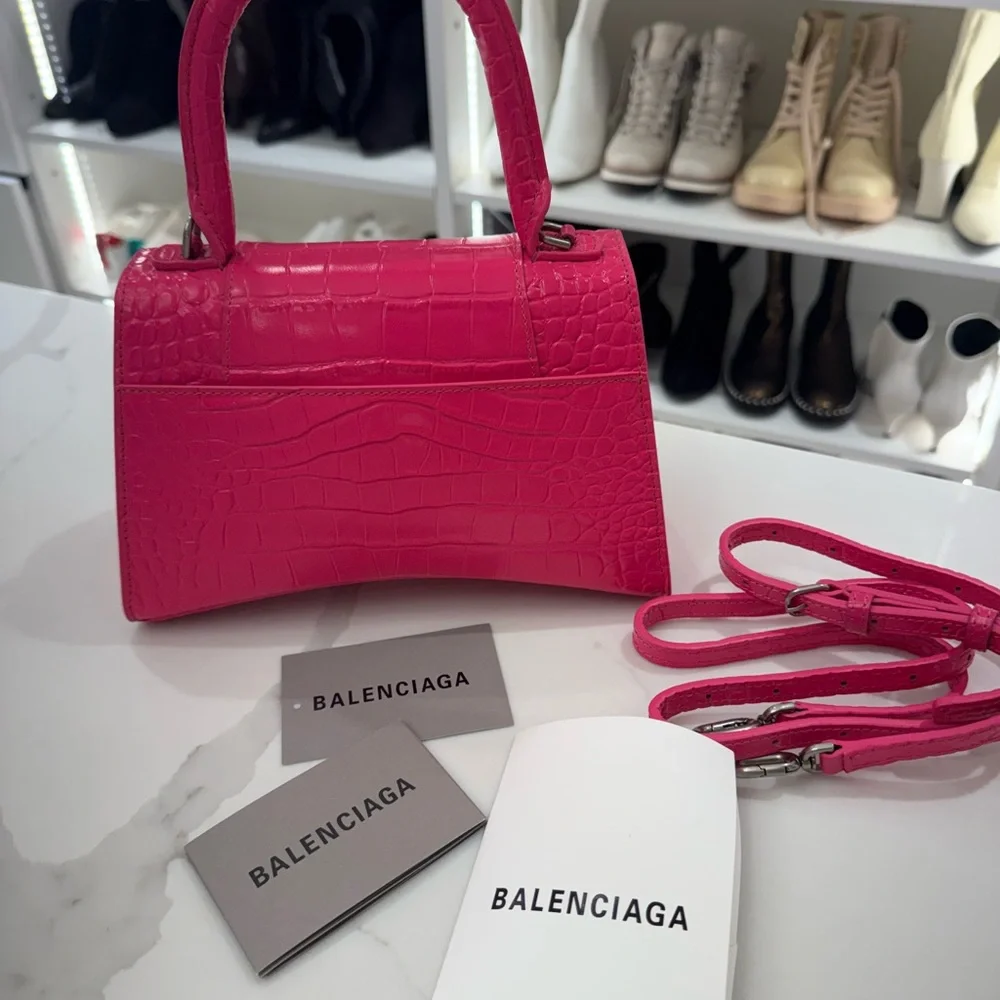 Balenciaga Hot Pink “HourGlass” Bag - Picture 2 of 7
